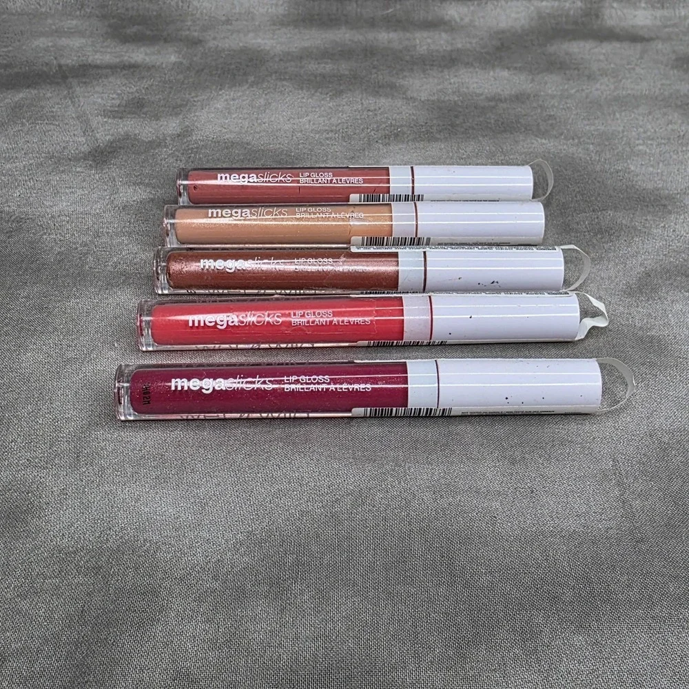 (X5) Wet n Wild MegaSlicks Lip Gloss, Assorted Colors .07 fl oz each